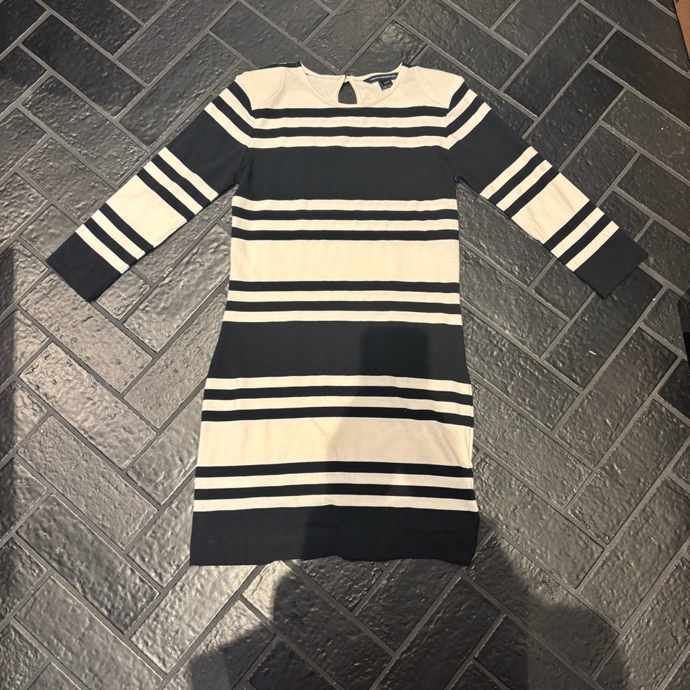 French Connection Striped Knit Dress – Size 8 - Picture 3 of 5